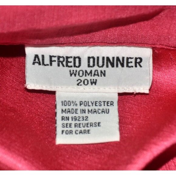 Alfred Dunner Womens Pink Button Up 3/4 Sleeve Blouse Top Plus Size 20W Career - Picture 8 of 9